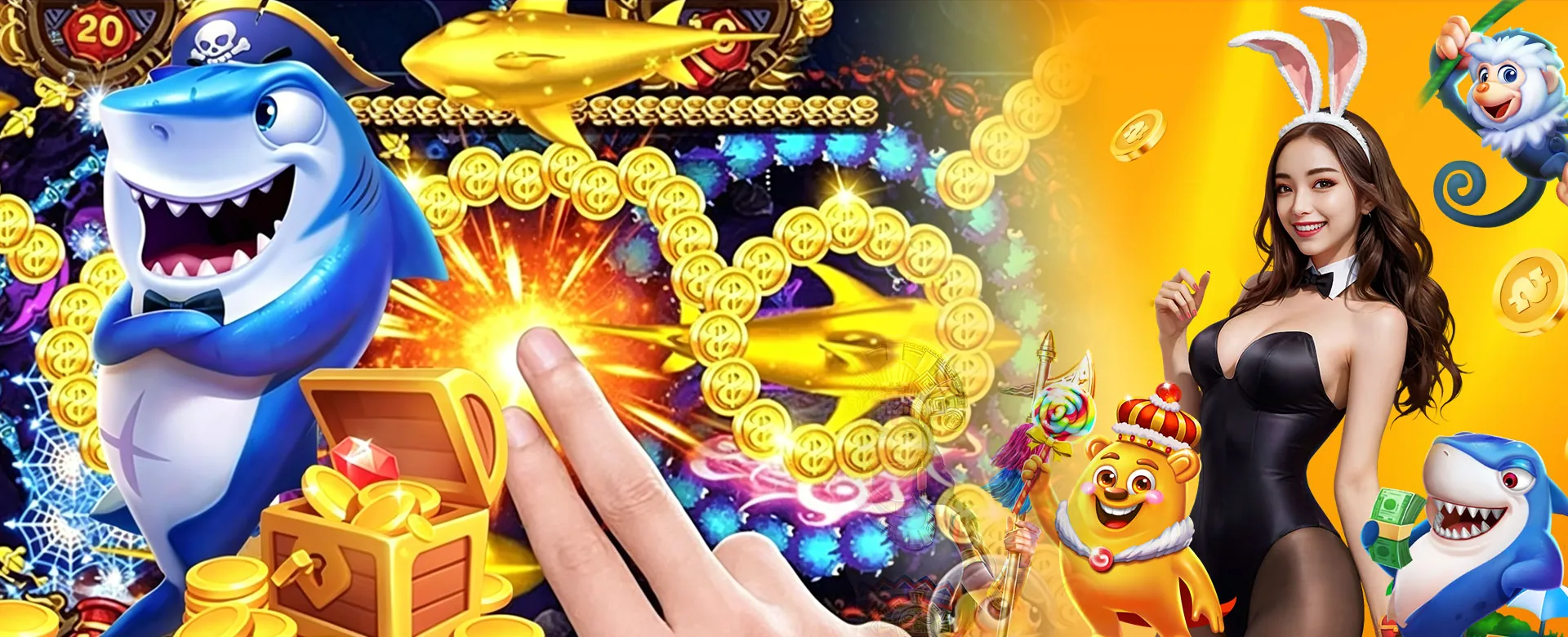 okbet Blog Hero Image showing various online casino games and sports betting elements with a golden theme